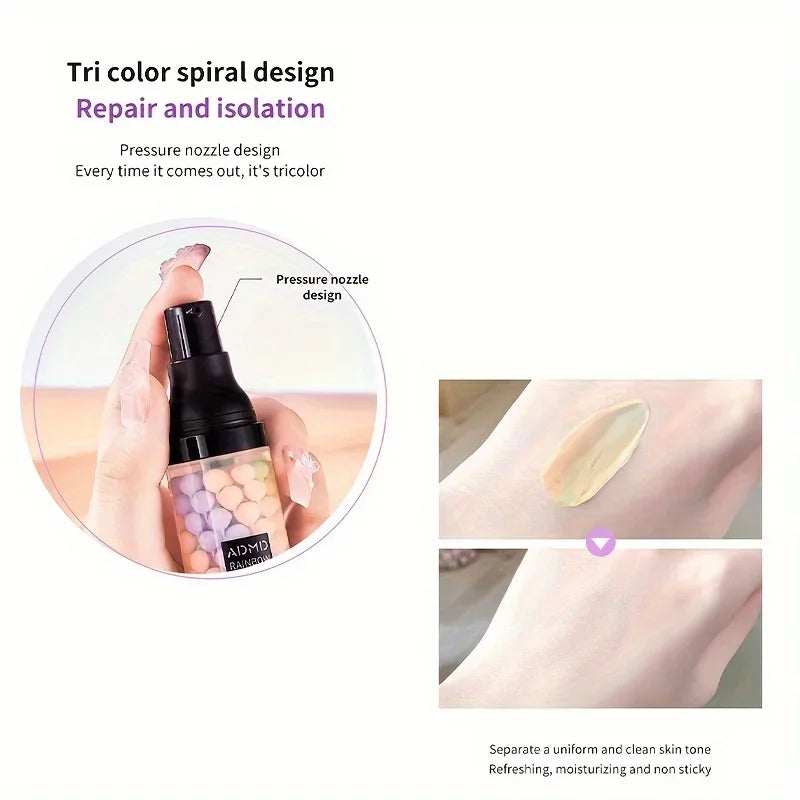 Tri-Color Face Primer – Brighten & Contour Makeup Base