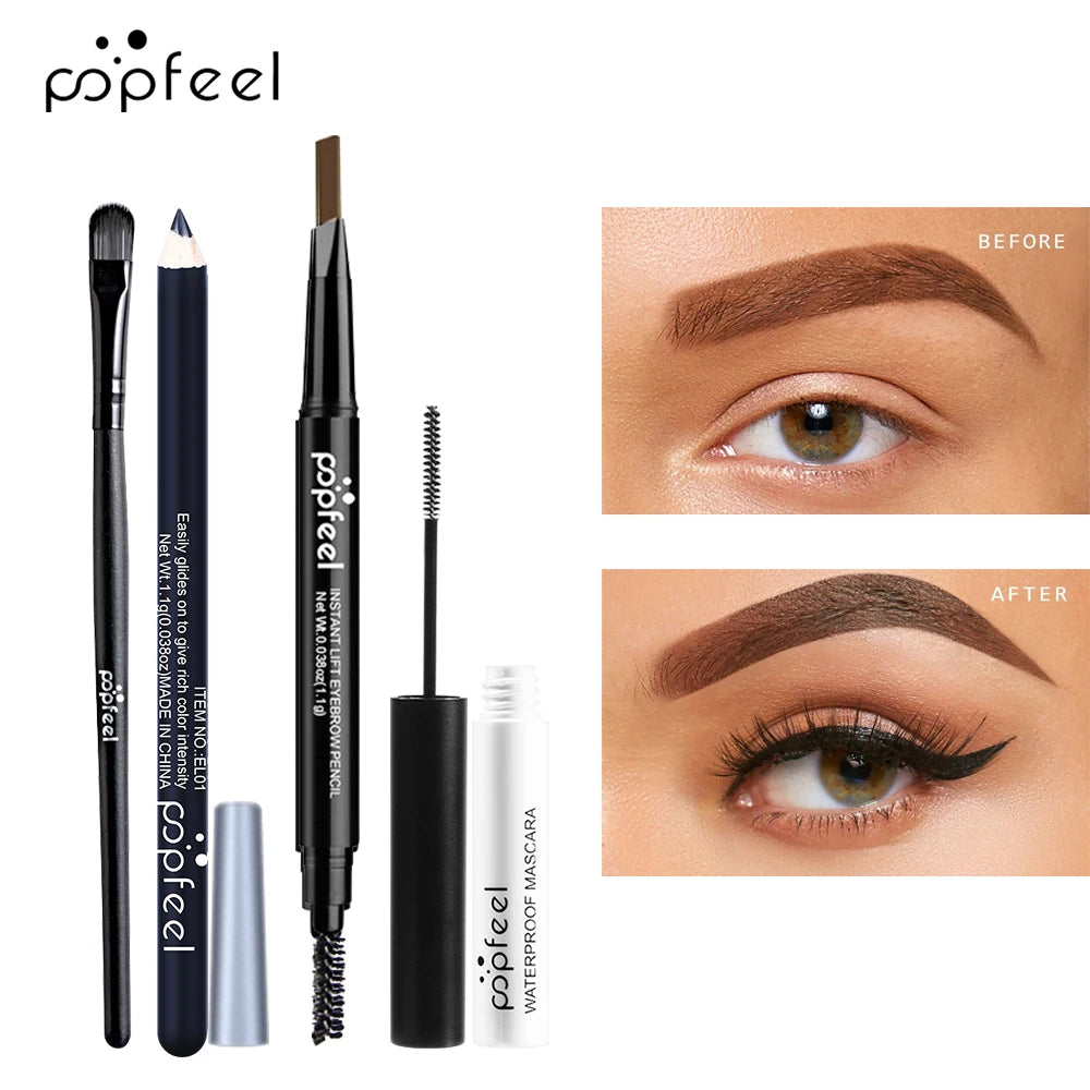 Eye Makeup Set – Eyeshadow, Eyeliner, Mascara & Brow Pencil