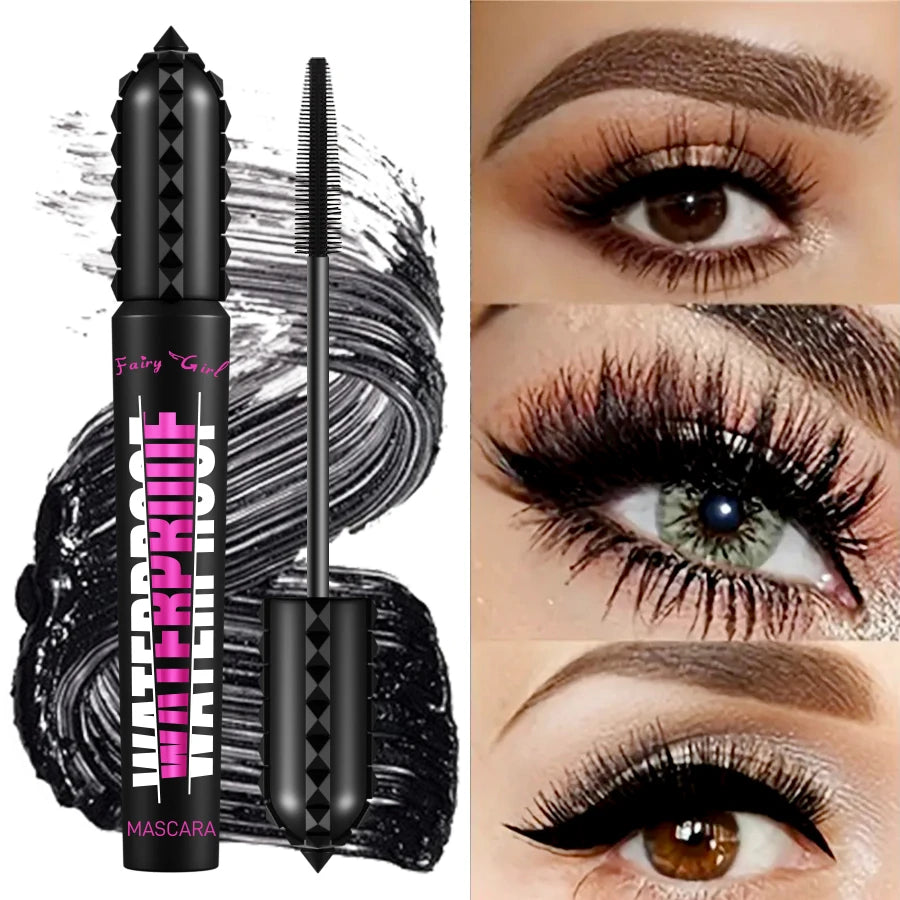 Black Waterproof Mascara – 4D Lengthening & Eyelash Extension