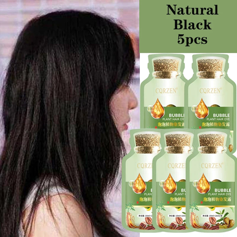 Herbal Hair Dye Shampoo – Natural Gray & White Hair Cover
