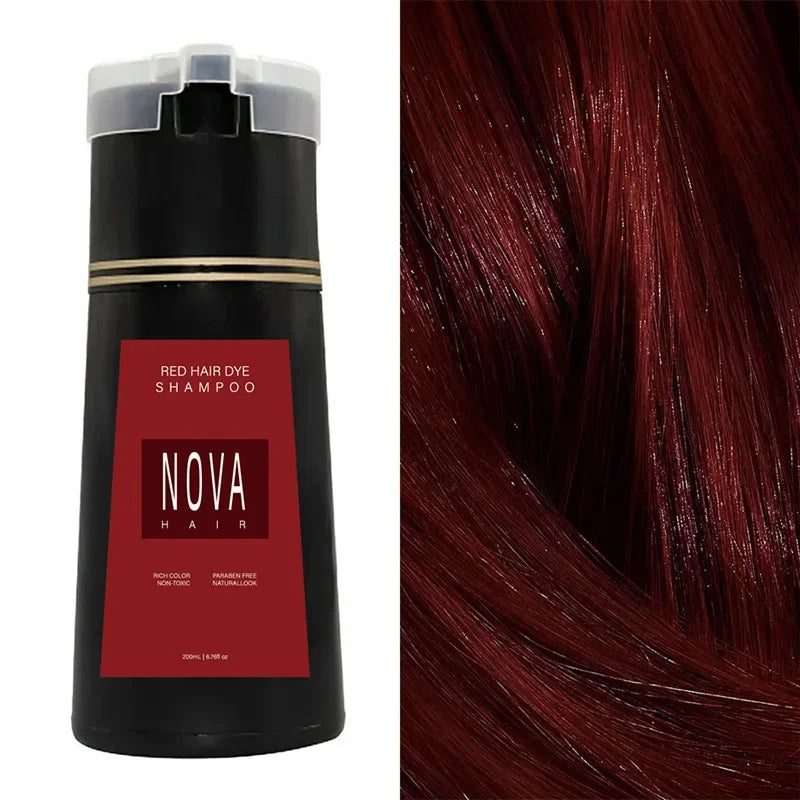 Nova 3-in-1 Hair Dye Shampoo – Natural Black Hair Color