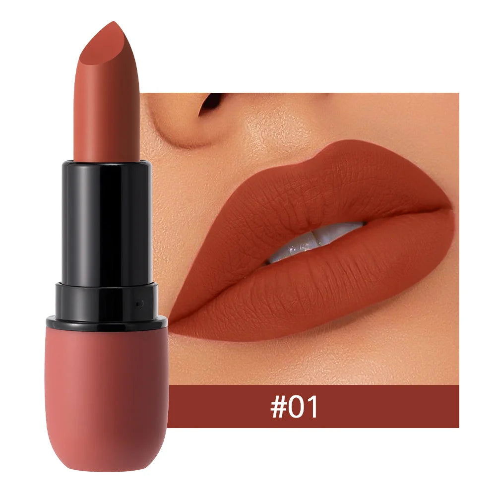 6-Color Matte Lipstick – Velvet Long-Lasting Lip Color