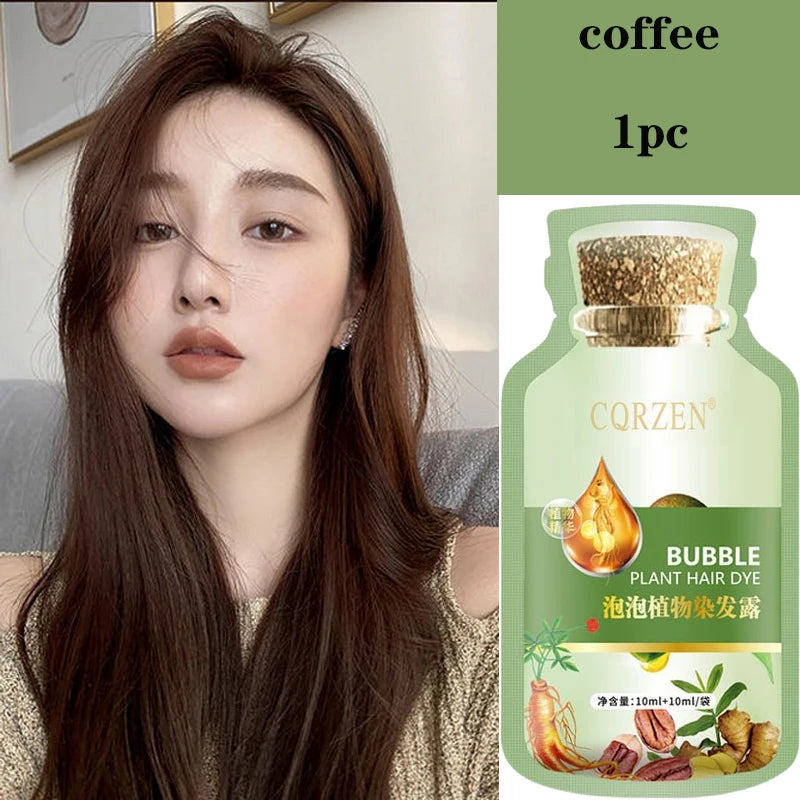 Herbal Hair Dye Shampoo – Natural Gray & White Hair Cover