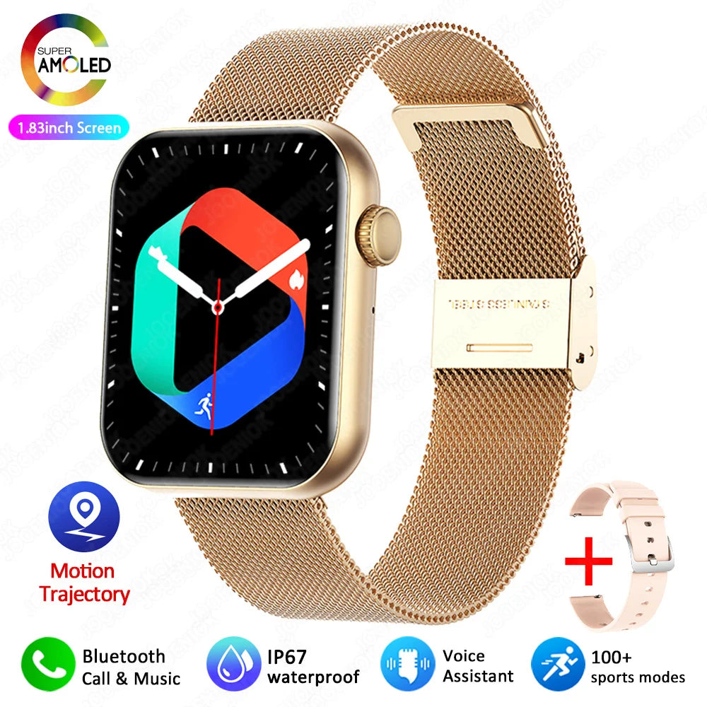 2025 Women’s Smartwatch – Full Touch, Bluetooth Call & Heart Rate
