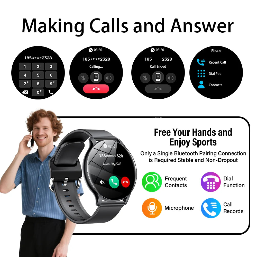 2025 Smartwatch – Heart Rate & Sleep Monitor for Women