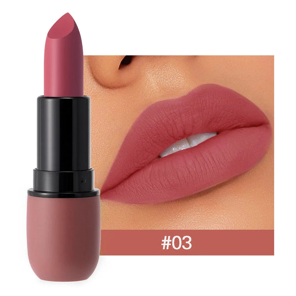 6-Color Matte Lipstick – Velvet Long-Lasting Lip Color