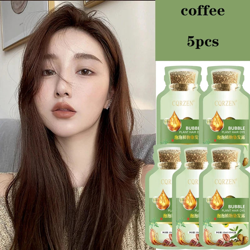 Herbal Hair Dye Shampoo – Natural Gray & White Hair Cover