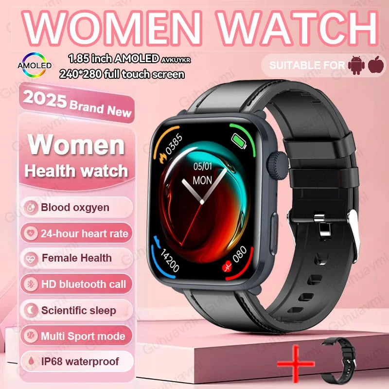 2025 Women’s AI Smartwatch – HRV, Blood Pressure & Oxygen Monitor