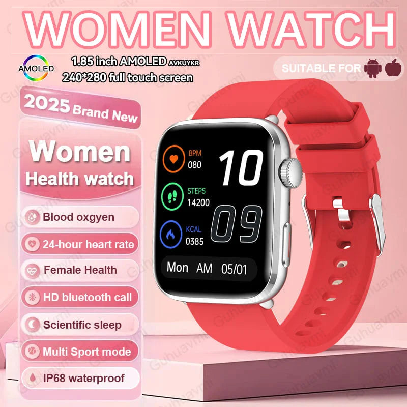 2025 Women’s AI Smartwatch – HRV, Blood Pressure & Oxygen Monitor