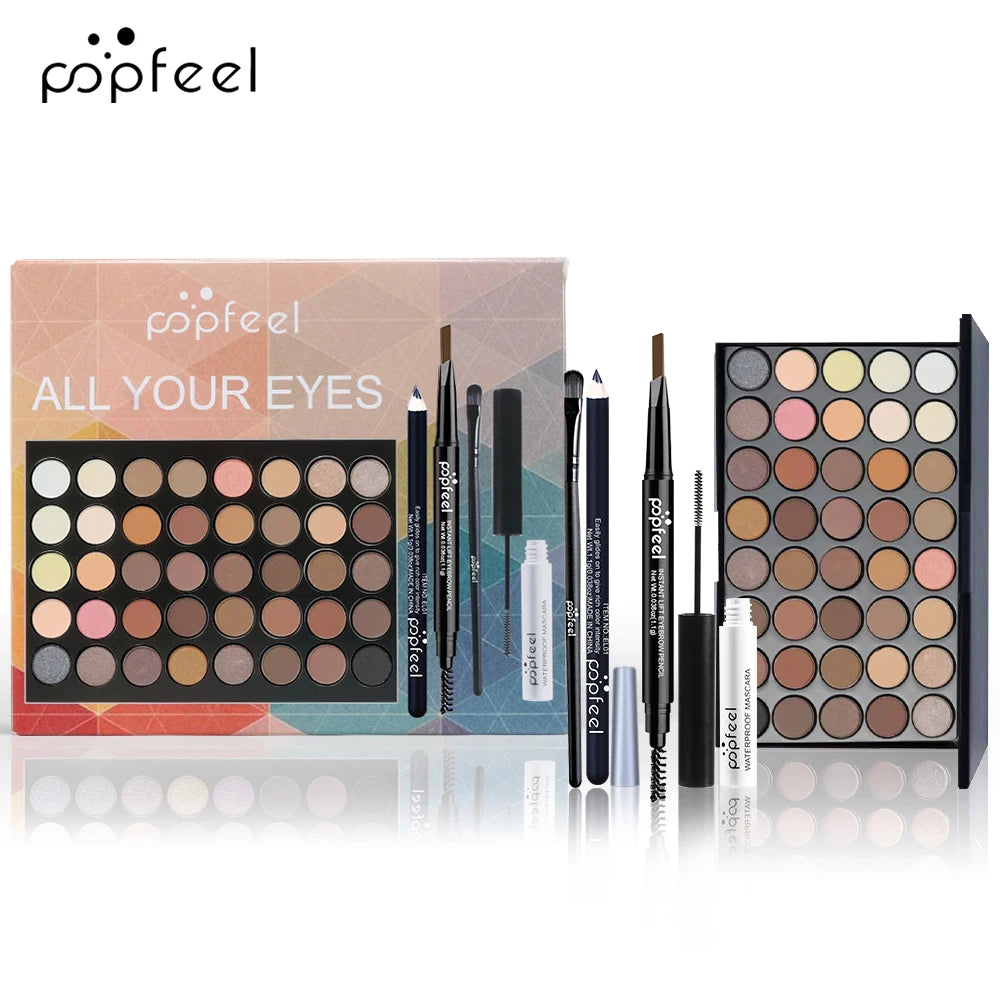 Eye Makeup Set – Eyeshadow, Eyeliner, Mascara & Brow Pencil
