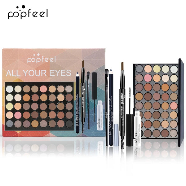 Eye Makeup Set – Eyeshadow, Eyeliner, Mascara & Brow Pencil
