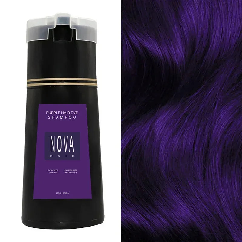 Nova 3-in-1 Hair Dye Shampoo – Natural Black Hair Color