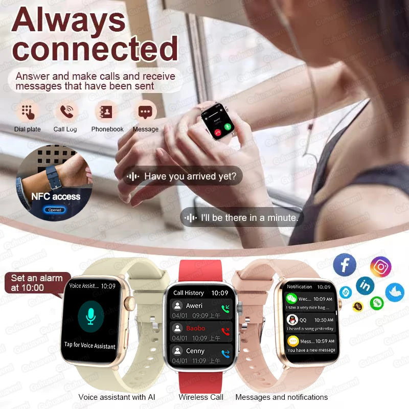 2025 Women’s AI Smartwatch – HRV, Blood Pressure & Oxygen Monitor