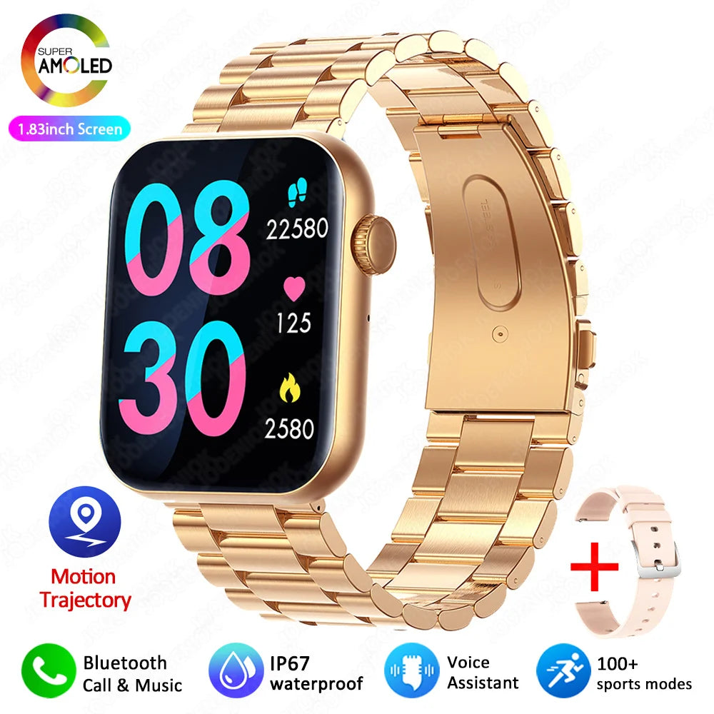 2025 Women’s Smartwatch – Full Touch, Bluetooth Call & Heart Rate