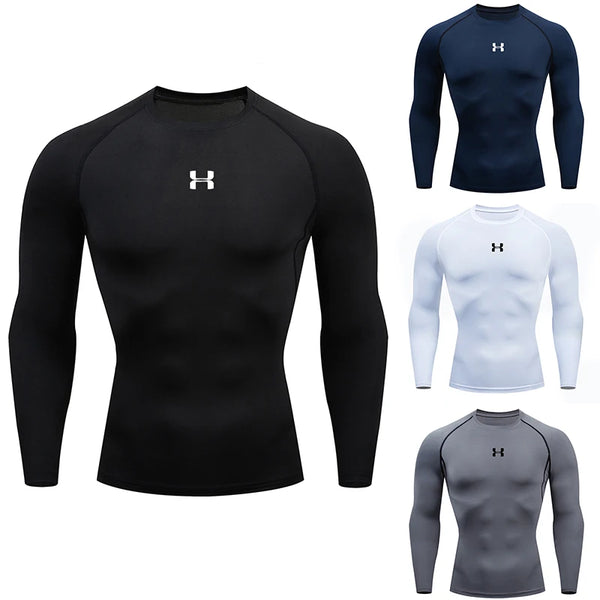 Men’s Long-Sleeve Compression T-Shirt – Fitness & Running