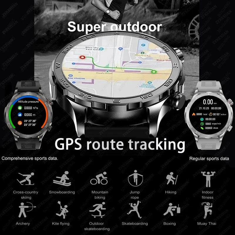 2025 Bluetooth Smartwatch – AMOLED HD, Heart Rate & GPS