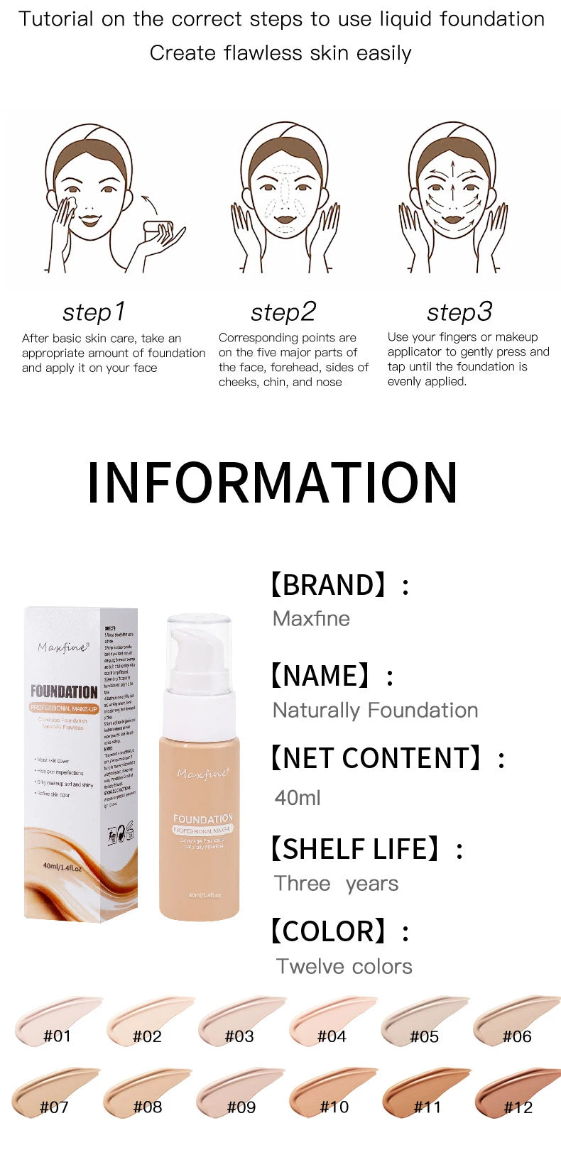 Liquid Foundation – Waterproof & Sweat-Resistant Concealer