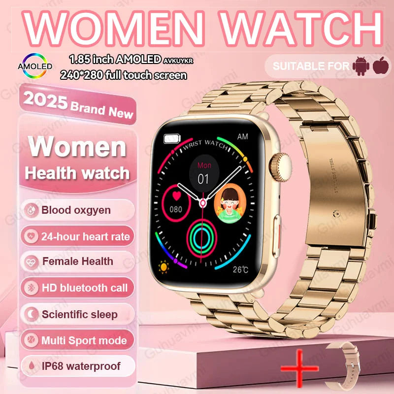 2025 Women’s AI Smartwatch – HRV, Blood Pressure & Oxygen Monitor