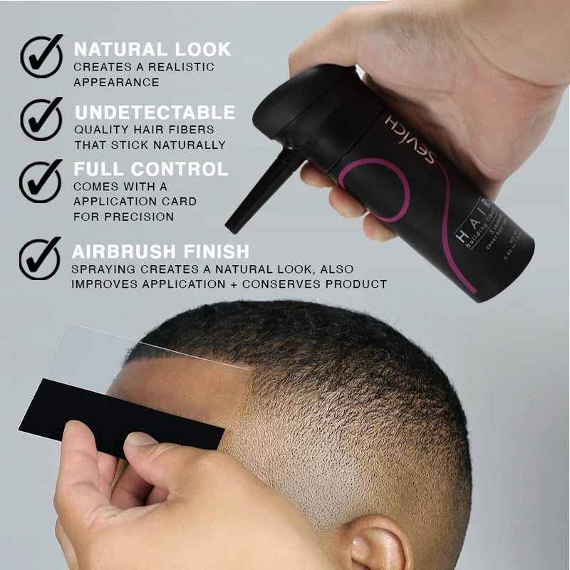 Hair Building Fiber Set – Keratin Hair Fiber Powder & Applicator