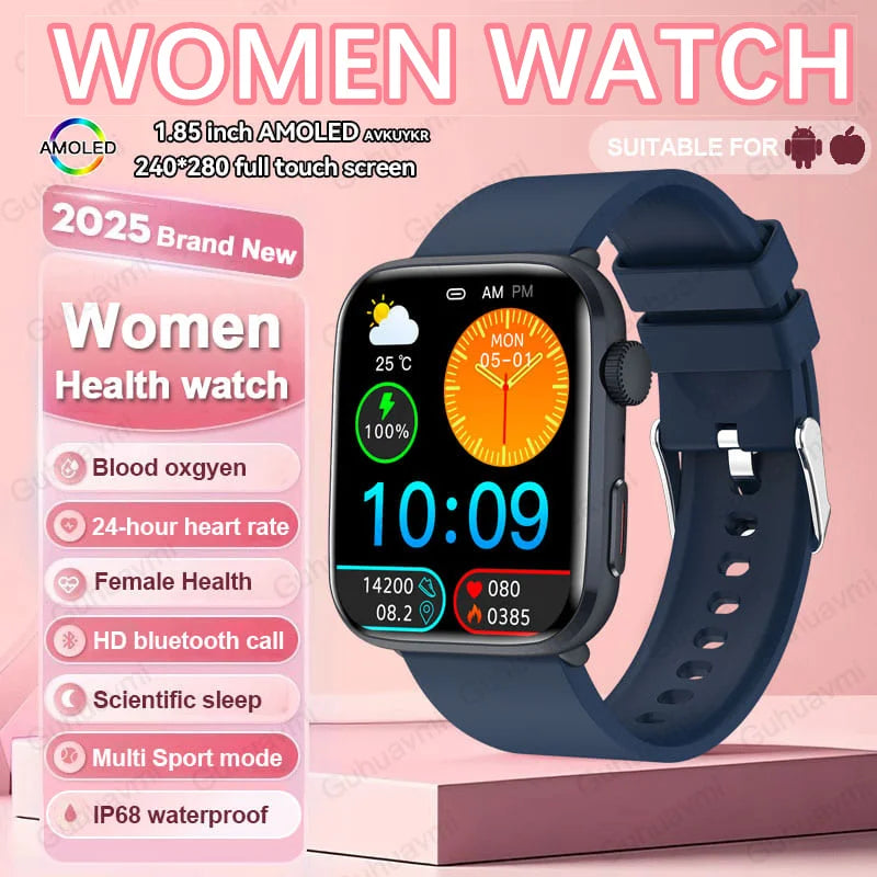 2025 Women’s AI Smartwatch – HRV, Blood Pressure & Oxygen Monitor