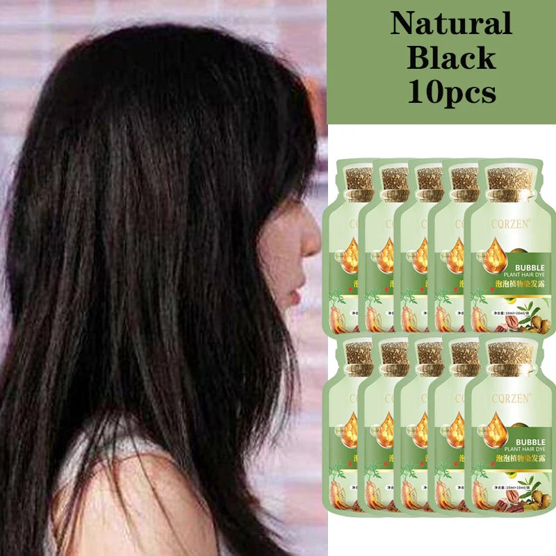 Herbal Hair Dye Shampoo – Natural Gray & White Hair Cover