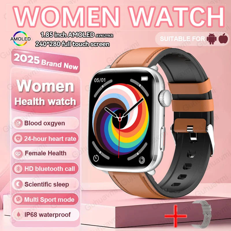 2025 Women’s AI Smartwatch – HRV, Blood Pressure & Oxygen Monitor