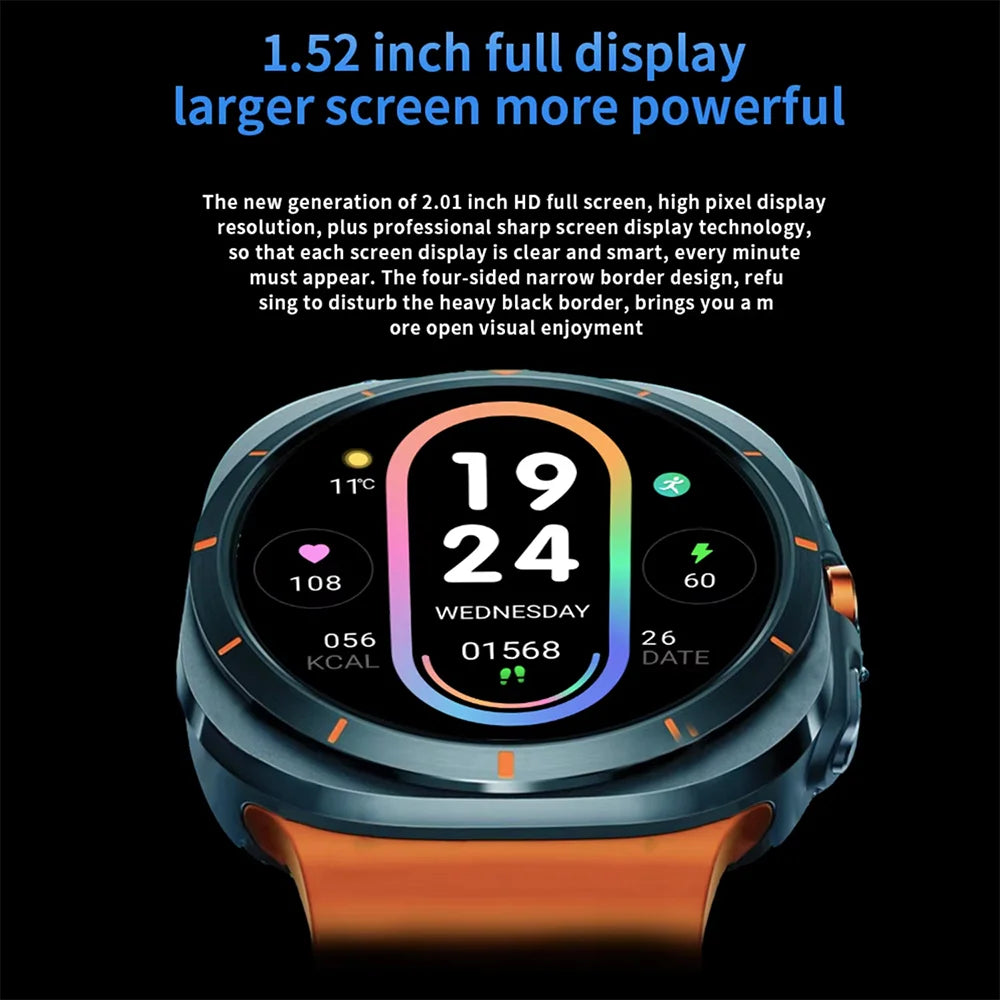 G.L Wear 2025 New Smartwatch for Men Heart Rate Monitoring Bluetooth Calling Fitness Tracking Pedometer Men's Smartwatch