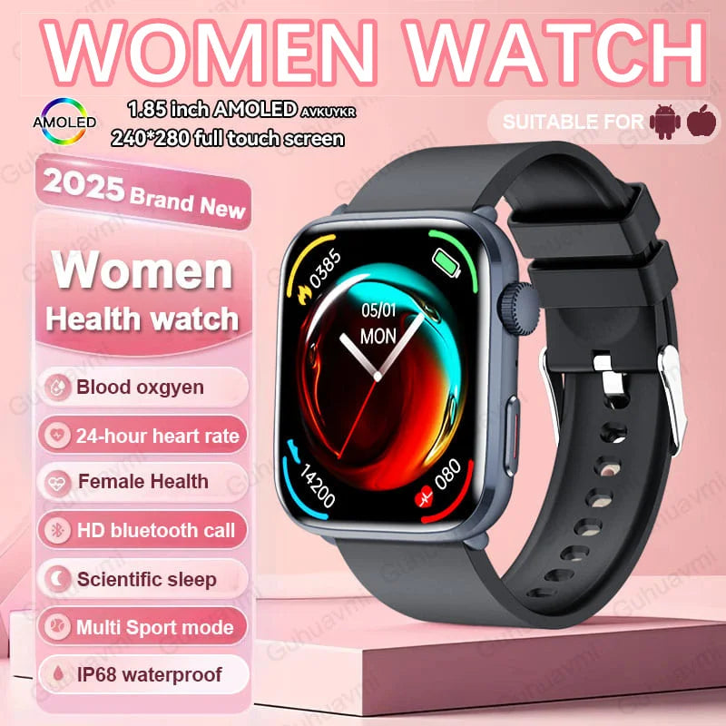 2025 Women’s AI Smartwatch – HRV, Blood Pressure & Oxygen Monitor