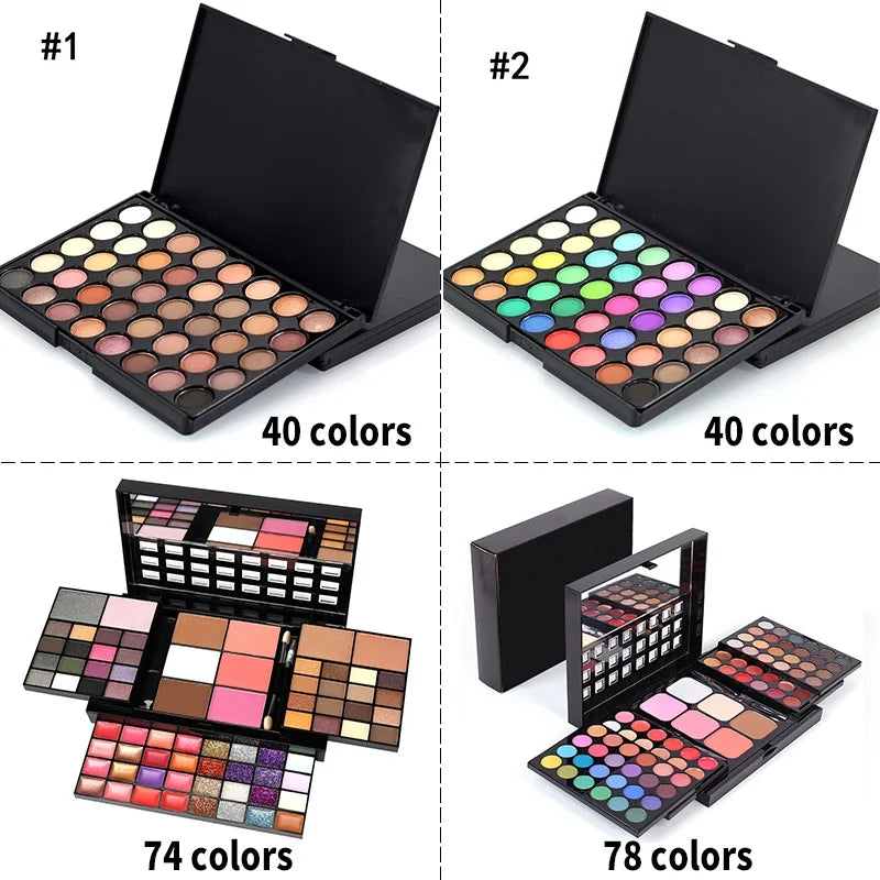 Glitter & Matte Eyeshadow Palette – 40/74/78 Colors