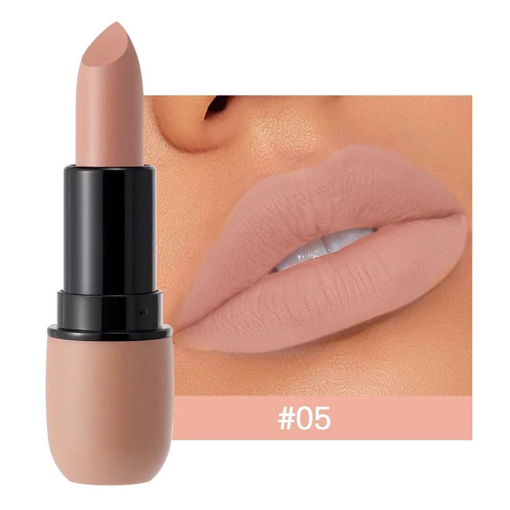 6-Color Matte Lipstick – Velvet Long-Lasting Lip Color